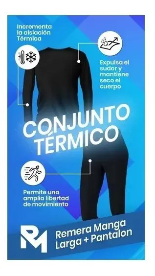 Conjunto Primera Piel Calza Y Remera Térmica Rpm Motos 
