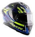 Casco Moto Integral Axor Apex Doble Visor Rpm Negro/azul Streak Brillante M