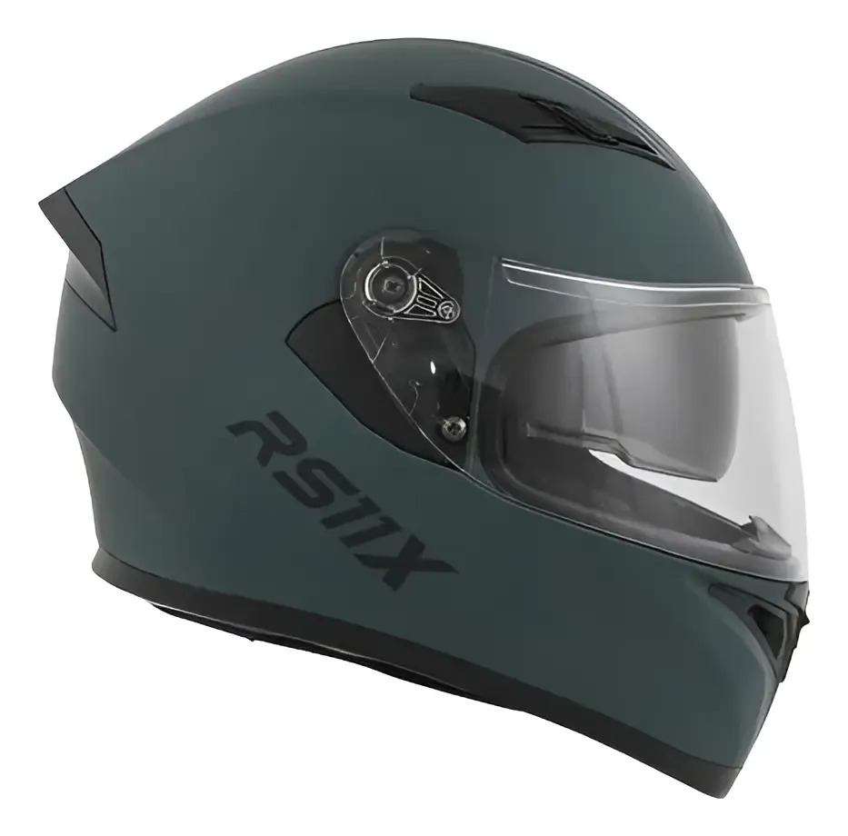 Casco Integral Moto Hawk Rs11x Doble Visor Rpm Verde Petroleo Solid Mate Xl