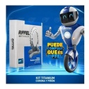 Kit Transmision Riffel Yamaha Xtz 125 Piñon Corona Cadena Gris Oscuro