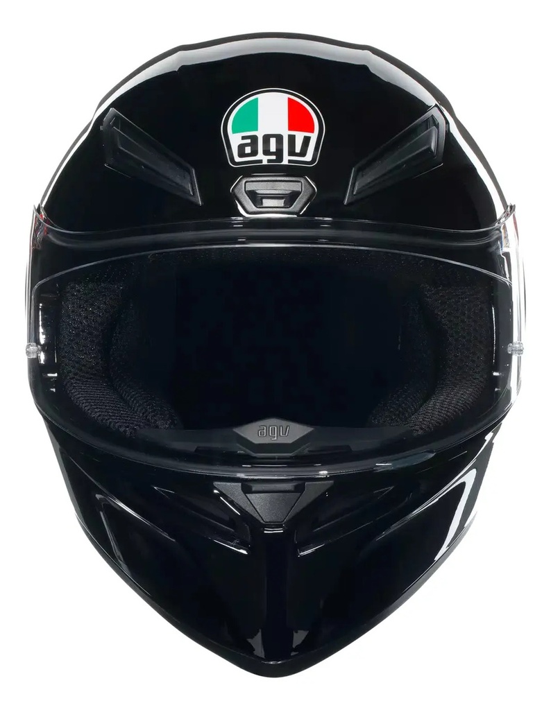 Casco Moto Integral Agv K1 S Alerón Integrado Rpm Negro Solid Brillante Xl