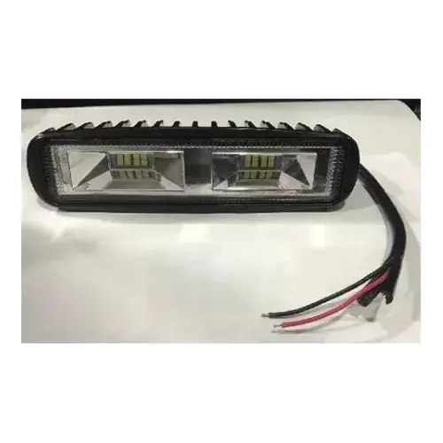Luz Led Auxiliar  Moto Rectangular  12w Universal  Rpm Cable Negro Blanco Frío