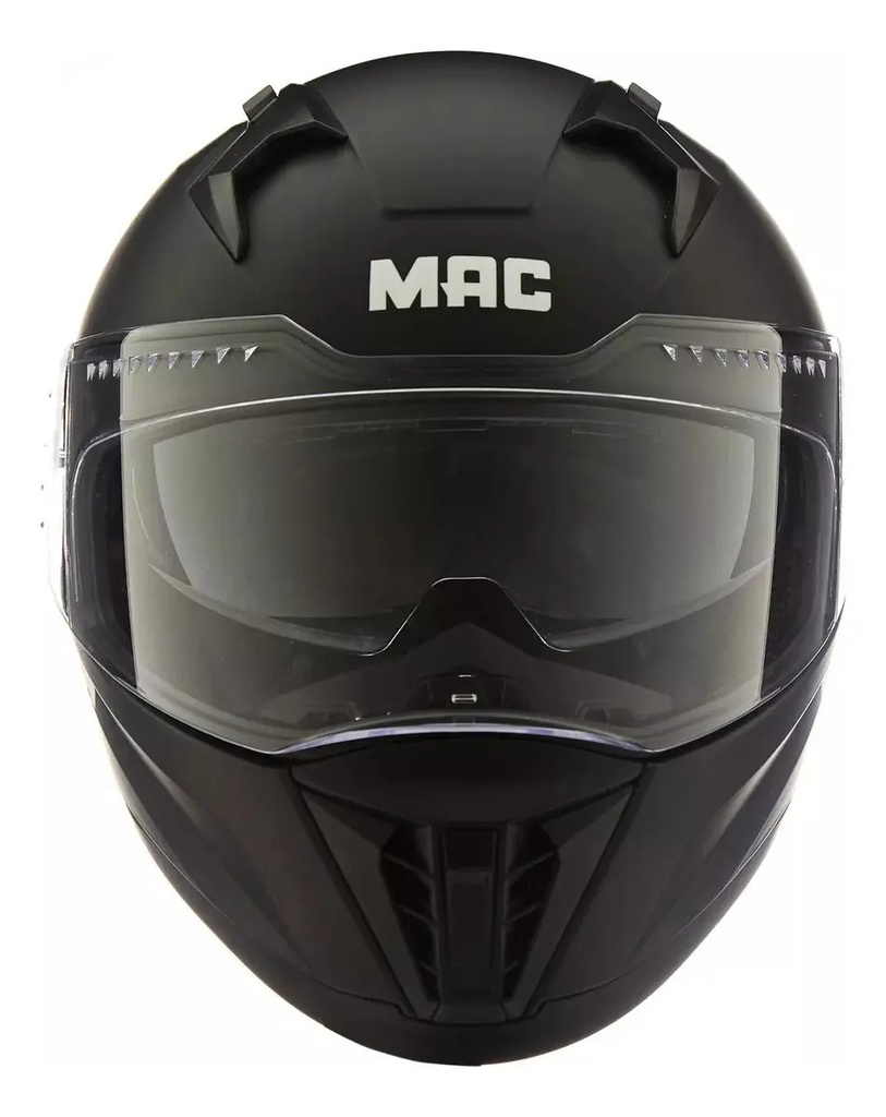 Casco Moto Integral Mac 069 Force Solid Doble Visor Rpm Negro Force Mate 2xl