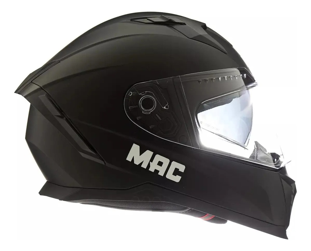 Casco Moto Integral Mac 069 Force Solid Doble Visor Rpm Negro Force Mate 2xl
