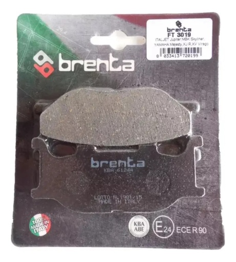 Pastilla Freno Brenta Ft 3019 Yamaha Fz6 Fazer Delantara
