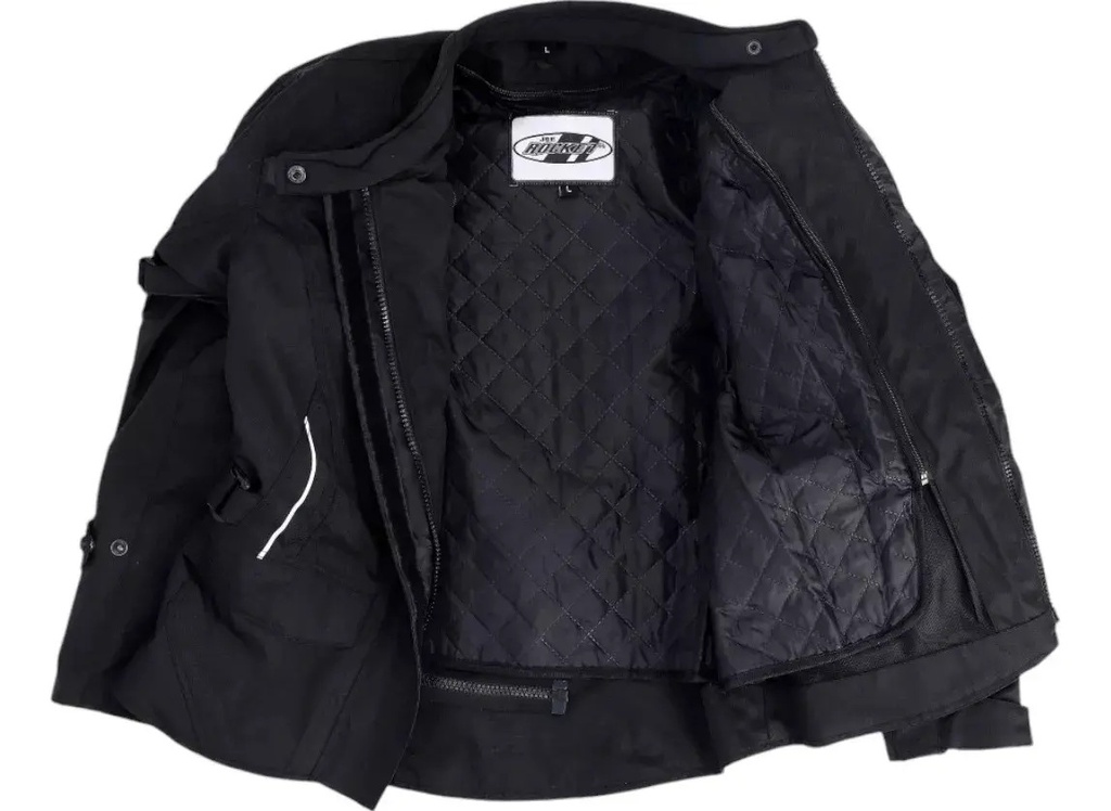 Campera Larga Moto Mujer Joe Rocket Ballistic 3.0 Rpm Negro Lisa Xl