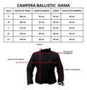 Campera Larga Moto Mujer Joe Rocket Ballistic 3.0 Rpm Negro Lisa L