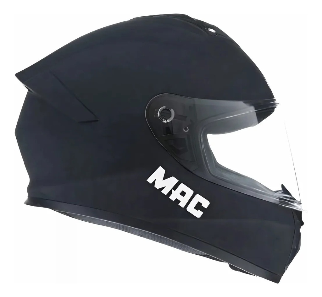 Casco Moto Integral Mac Ff801 Starter Rpm Negro Solid Mate S