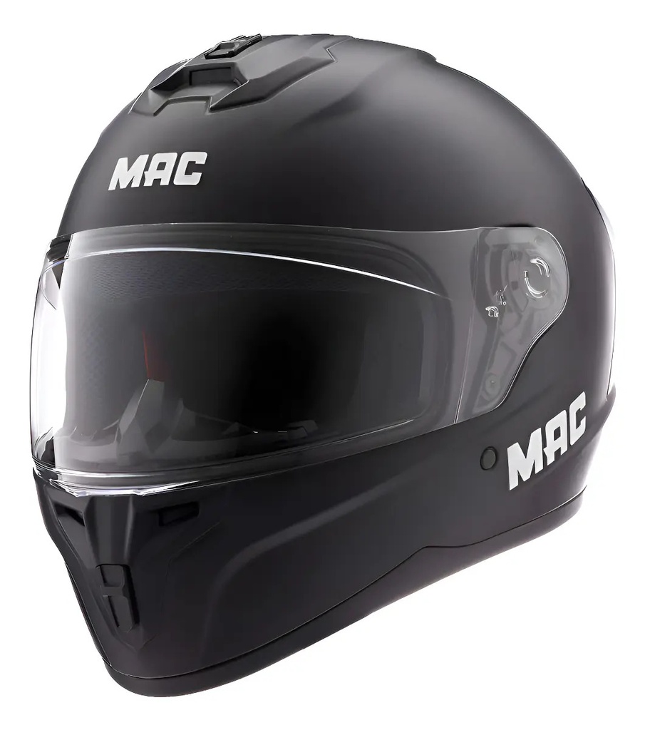 Casco Moto Integral Mac 070 Volt Solid Mate Rpm Negro Volt Solid Mate L