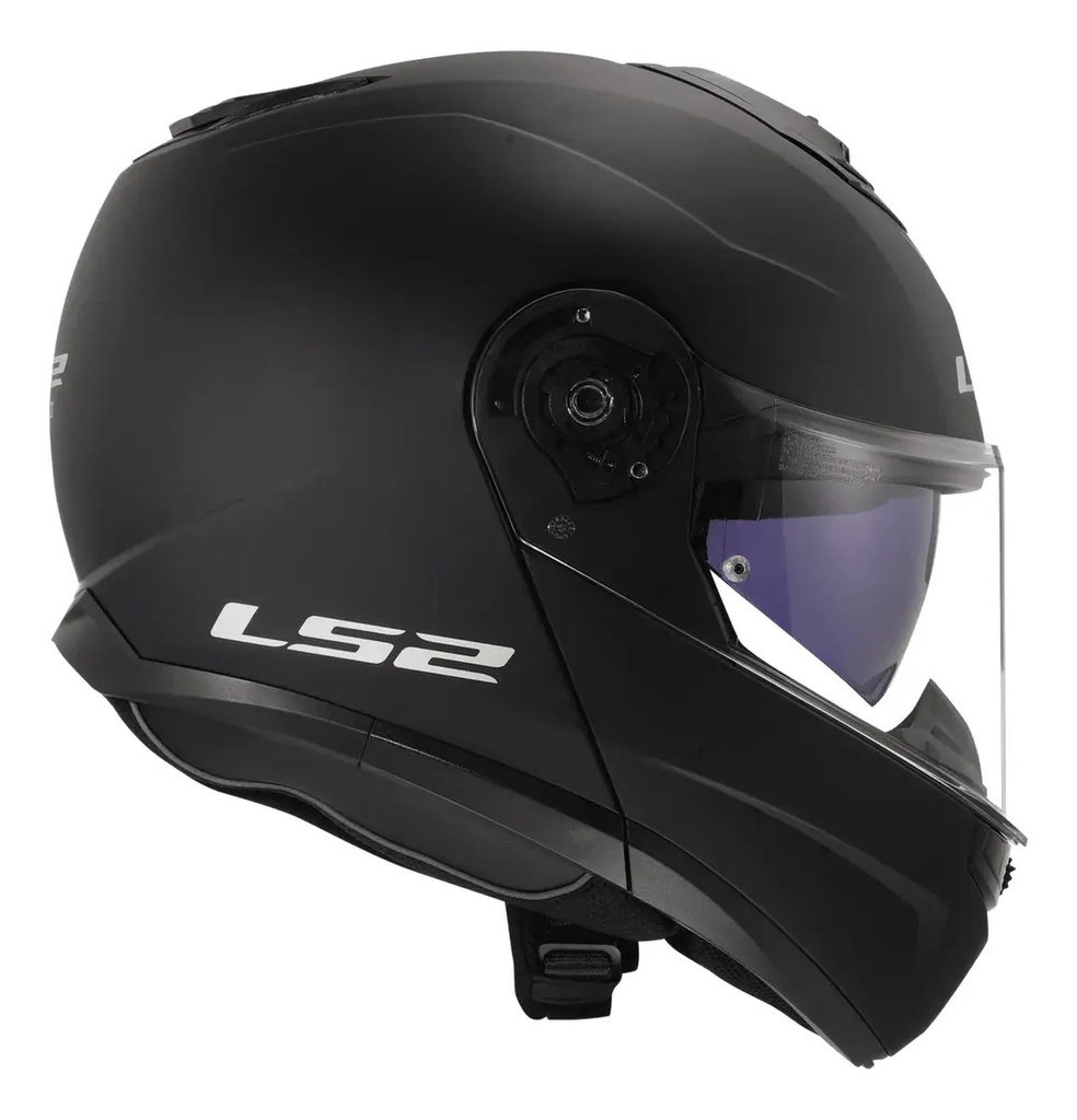 Casco Moto Rebatible Ls2 908 Strobe 2 Doble Visor Rpm Negro Solid Mate L