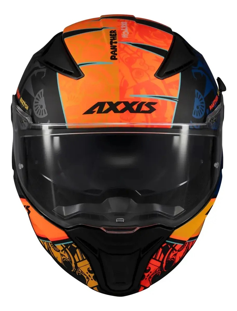 Casco Moto Integral Axxis Panther Sv Sketch Brillante Rpm Naranja Sketch B4 Brillante M