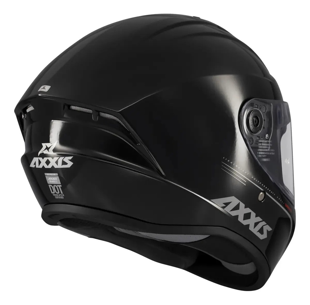 Casco Moto Integral Axxis Draken S Solid Doble Visor Rpm Negro Solid Brillante Xl