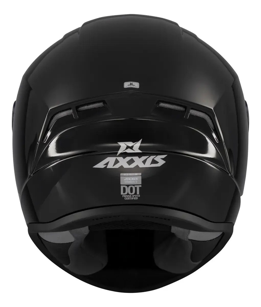 Casco Moto Integral Axxis Draken S Solid Doble Visor Rpm Negro Solid Brillante Xl