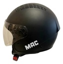 Casco Abierto Moto Mac Of230 Addax Rpm Negro Solid Mate M