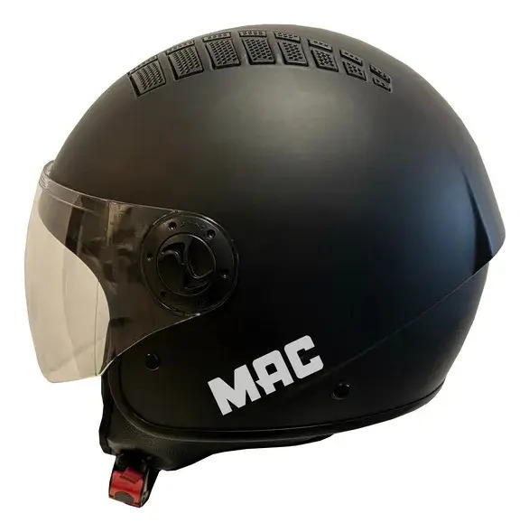 Casco Abierto Moto Mac Of230 Addax Rpm Negro Solid Mate Xl