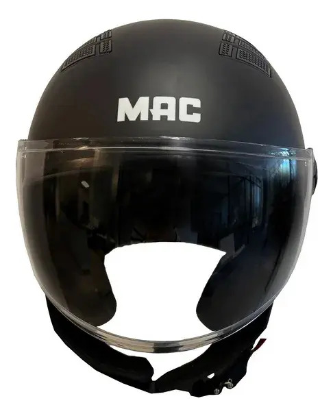 Casco Abierto Moto Mac Of230 Addax Rpm Negro Solid Mate Xl