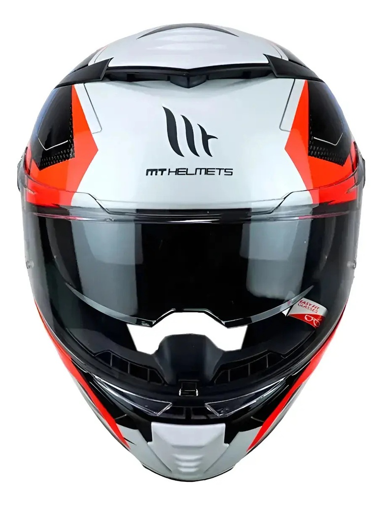 Casco Moto Integral Mt Thunder 4 Doble Visor Rpm Blanco Valiant A0 Brillante Xl