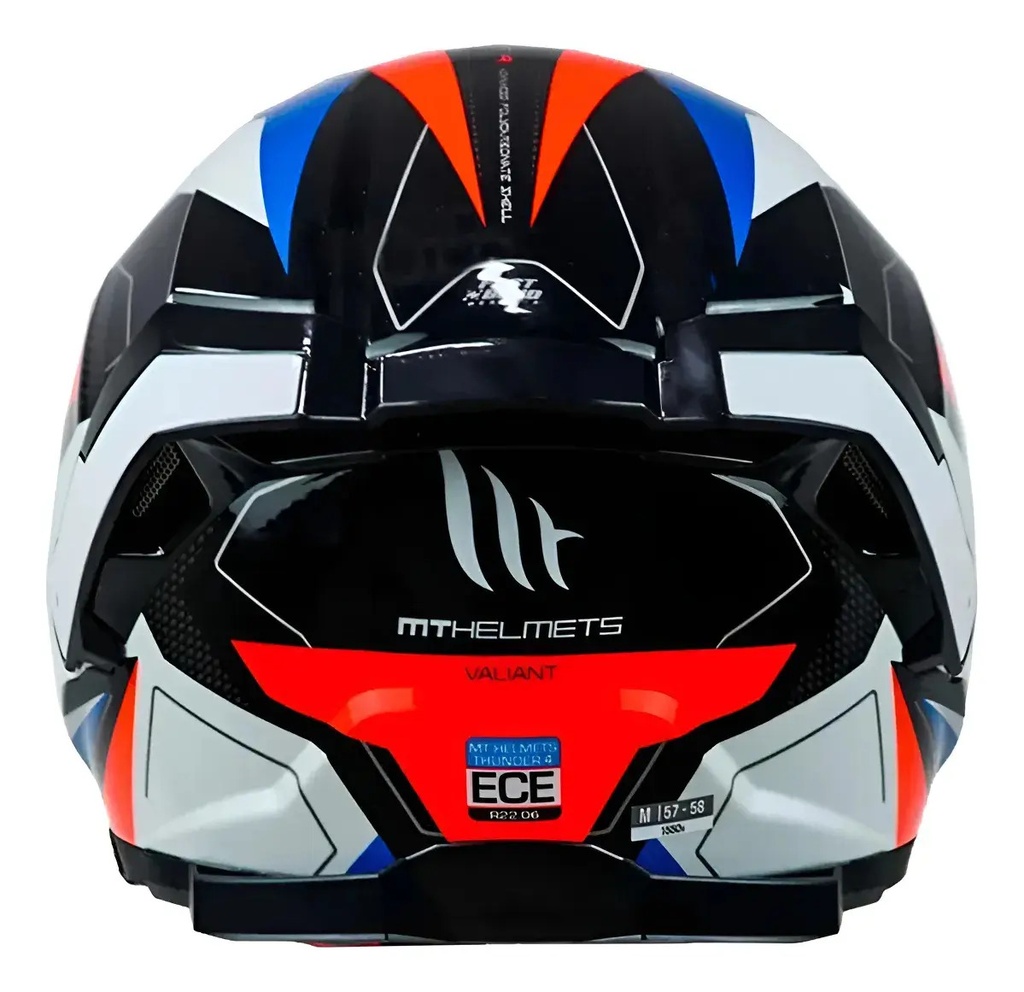 Casco Moto Integral Mt Thunder 4 Doble Visor Rpm Blanco Valiant A0 Brillante Xl