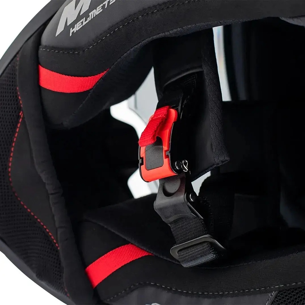 Casco Moto Integral Mt Thunder 4 Doble Visor Rpm Blanco Valiant A0 Brillante L