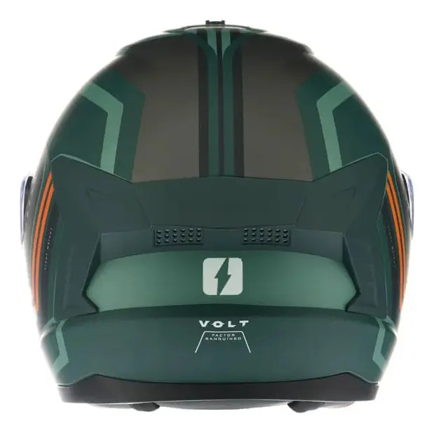 Casco Moto Integral Mac 070 Volt Rpm Verde/negro Wiberg Mate L