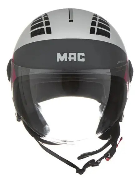 Casco Abierto Moto Mac Of230 Addax Rpm Gris/rosa Pyro Mate Xs