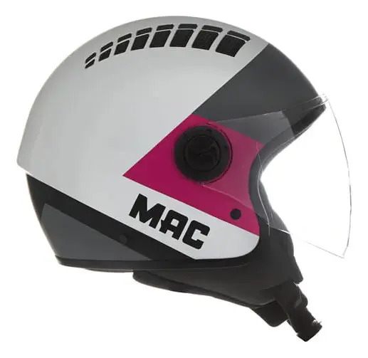 Casco Abierto Moto Mac Of230 Addax Rpm Gris/rosa Pyro Mate S