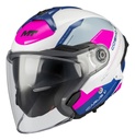 Casco Moto Abierto Mt Cosmos Sv Doble Visor Rpm Rosa Icarus A8 Brillante L