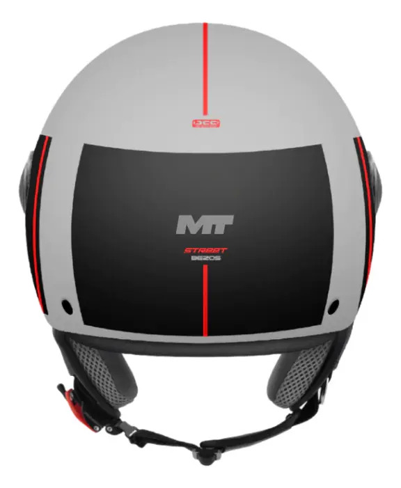 Casco Abierto Moto Mt Street S Visor Simple Rpm Rojo Bezos C5 Brillante L