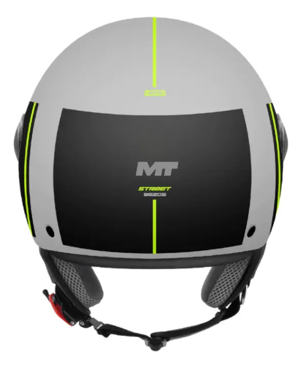 Casco Abierto Moto Mt Street S Visor Simple Rpm Amarillo Bezos C3 Brillante S