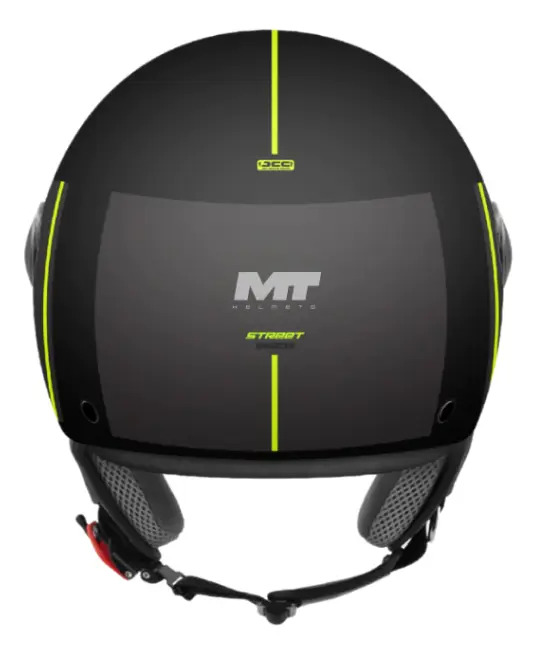 Casco Abierto Moto Mt Street S Visor Simple Rpm Negro/amarillo Bezos B3 Mate Xl