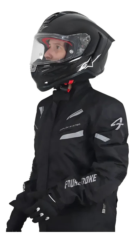 Campera Moto Mujer Fourstroke All Weather Lady Jacket Rpm Negro S