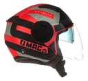 Casco Abierto Moto Mac Aerox Rpm Negro/rojo Katolit Mate S