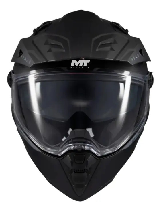 Casco Integral Enduro Moto Mt Track Sv Doble Visor Rpm Negro Pure A1 Mate Xl