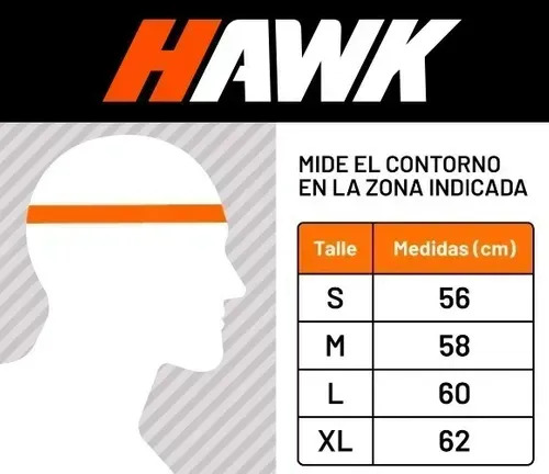 Casco Moto Integral Hawk Rs1x Rpm Negro Solid Brillante Xl
