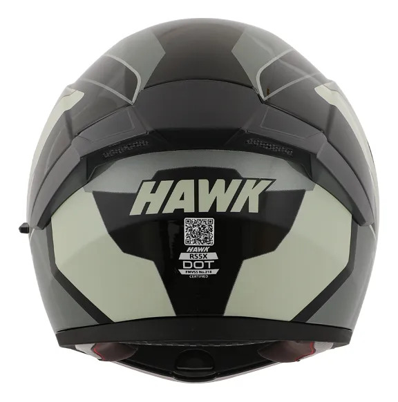 Casco Rebatible Moto Hawk Rs5x Doble Visor Rpm Gris Hunter Brillante Xl
