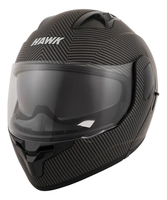 Casco Rebatible Moto Hawk Rs5x Doble Visor Rpm Negro Carbon Look Mate Xl