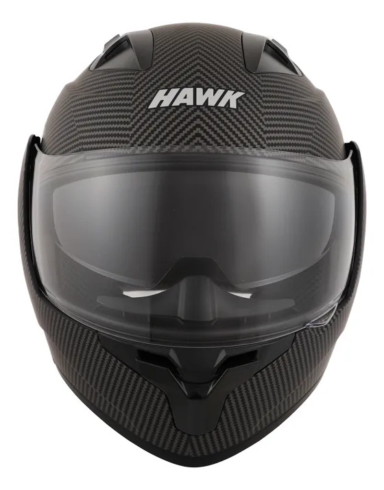 Casco Rebatible Moto Hawk Rs5x Doble Visor Rpm Negro Carbon Look Mate L