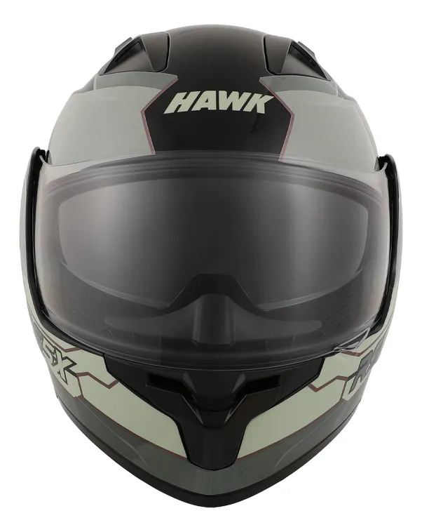 Casco Rebatible Moto Hawk Rs5x Doble Visor Rpm Gris Hunter Brillante M