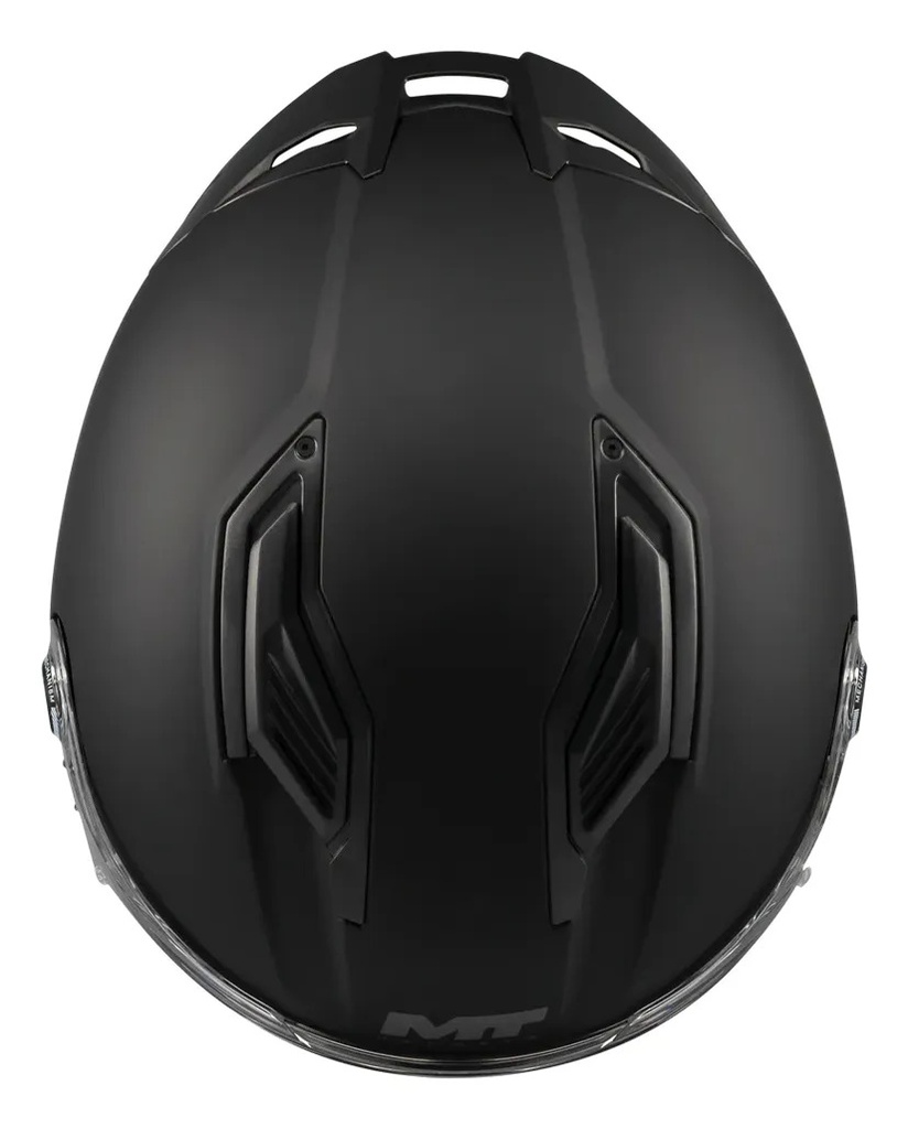 Casco Moto Integral Mt Stinger 2 Con Spoiler Rpm Negro Pure A1 Mate M