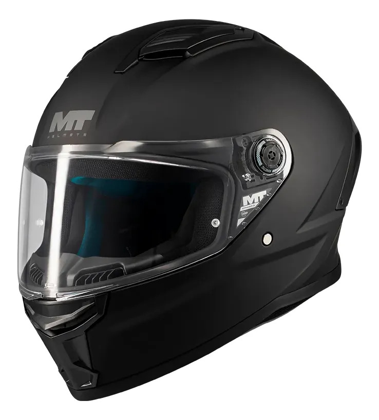 Casco Moto Integral Mt Stinger 2 Con Spoiler Rpm Negro Pure A1 Mate Xl