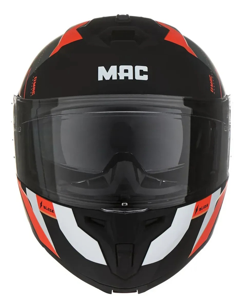 Casco Moto Rebatible Mac Ff166 Blaze Doble Visor Rpm Negro/rojo Arkad Mate M