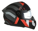 Casco Moto Rebatible Mac Ff166 Blaze Doble Visor Rpm Negro/rojo Arkad Mate M