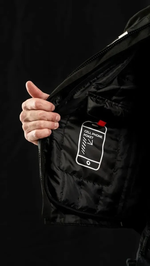Campera Nto Moto Cordura Striker Hombre Protecciones Rpm Negro Liso M