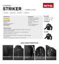 Campera Nto Moto Cordura Striker Hombre Protecciones Rpm Negro Liso M