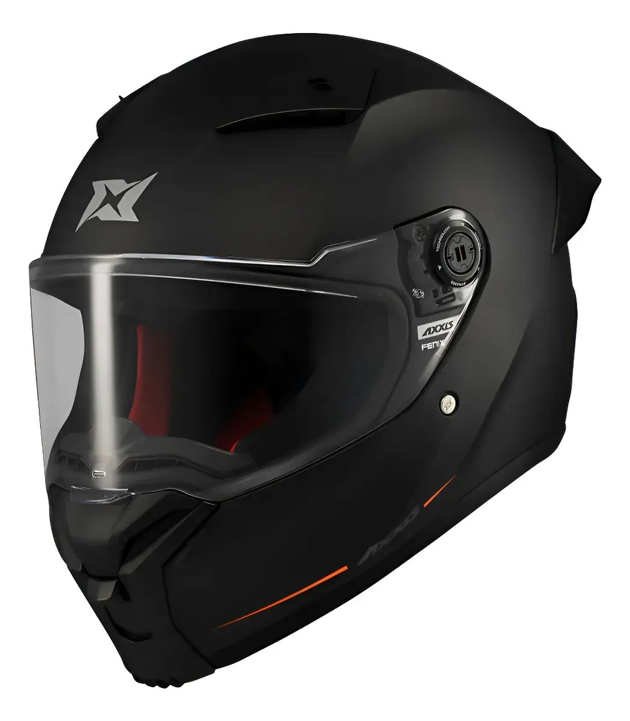 Casco Moto Integral Axxis Fenix Con Spoiler Rpm Negro Solid A1 Mate Xl