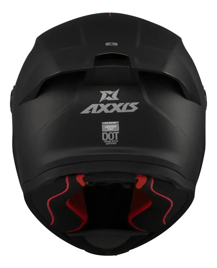 Casco Moto Integral Axxis Fenix Con Spoiler Rpm Negro Solid A1 Mate Xl