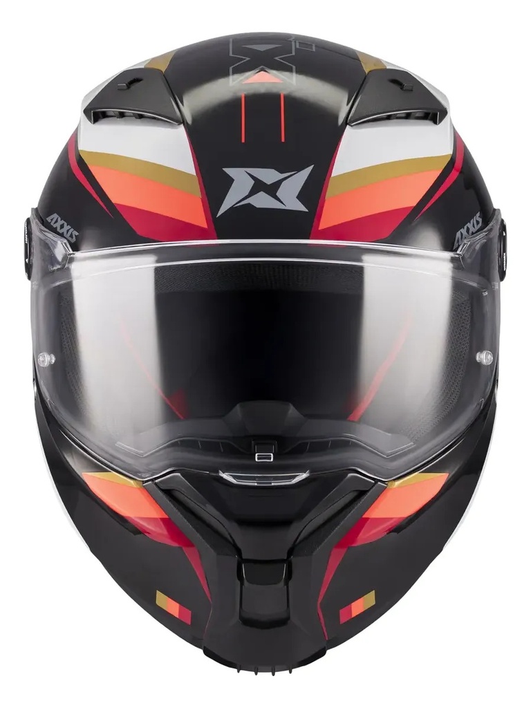 Casco Moto Integral Axxis Fenix Con Spoiler Rpm Negro/rojo Turbulence B5 Brillo M