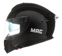 Casco Deportivo Integral Moto Mac 861 Alpha Carbono Rpm Negro Solid Brillante M