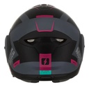 Casco Moto Rebatible Mac Ff628 Eclipse Doble Visor Rpm Negro/gris/rosa Vartell Mate S