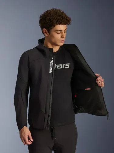 Campera Moto Hombre Alpinestars Aeroshell Wp Jacket Rpm Negro Liso Xl